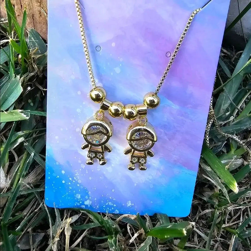 Custom made Pendant Gold plated Female Male