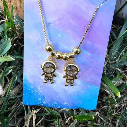 Custom made Pendant Gold plated Female Male