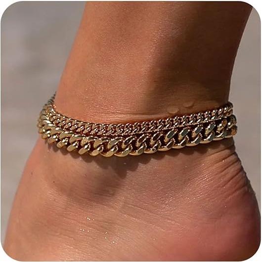Bracelets for Women, Glitter WaterproofAdjustable Anklet for Women, Anklets, Summer BeachAnklet Jewelry