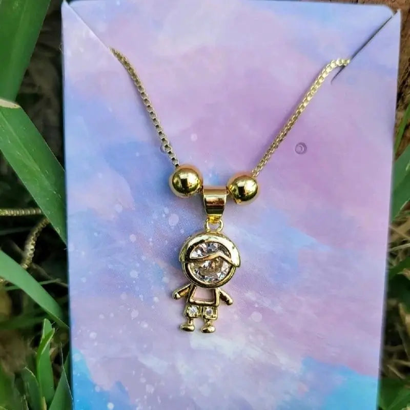 Custom made Pendant Gold plated Female Male