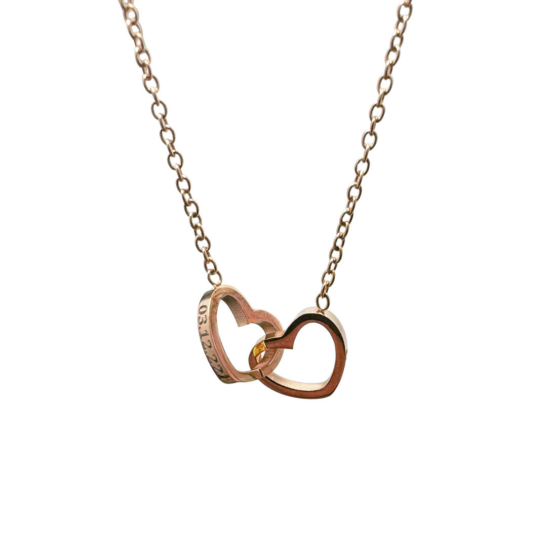 Eternal Rose Box-with Engraved Necklace and Real Rose